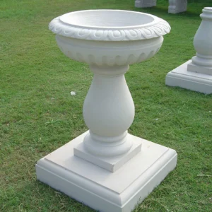 Classic Carved Stone Birdbath