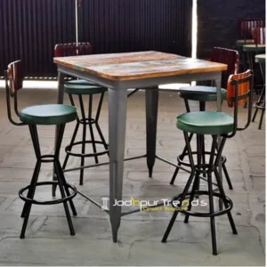 MetroCraft Industrial Bar Table Set