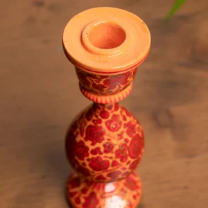 Handcrafted Kashmiri Papier-Mâché Candle Holder