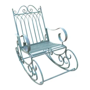 Vintage Scrollwork Iron Rocking Chair
