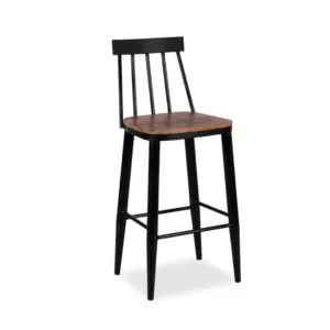 Industrial Metal Frame Bar Stool