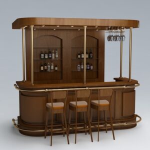 Vintage Luxe Brass Bar