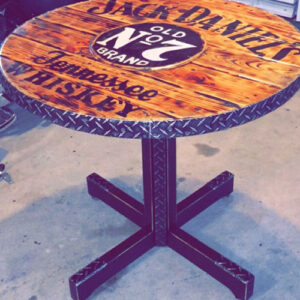 Old No.7 Whiskey Barrel Pub Table