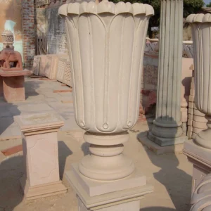 Classic Sandstone Fluted Planter Vase