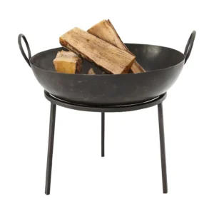 Tall Iron Fire Bowl with Stand