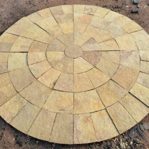 Tandur Yellow Limestone Circle Paving Kit