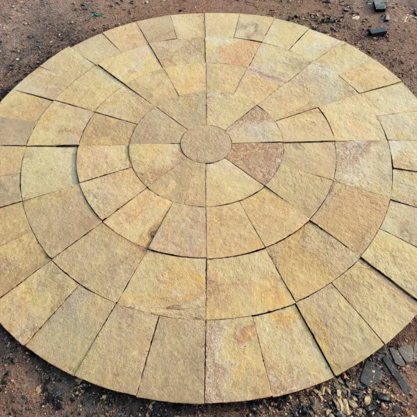 Tandur Yellow Limestone Circle Paving Kit