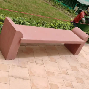 Agra Red Sandstone Garden Bench