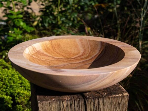 Natural Sandstone Bowl Birdbath