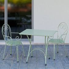 Pastel Green Wrought Iron Bistro Set (3-Piece)