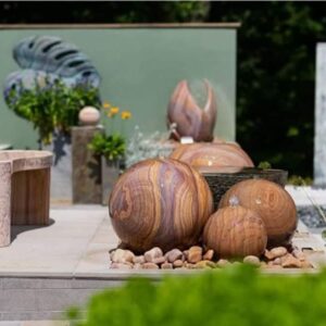 Rainbow Sandstone Garden Balls