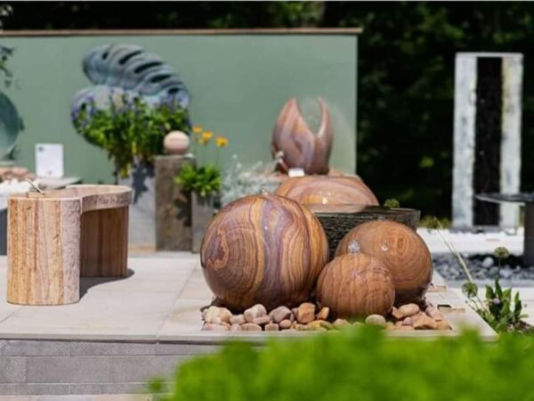 Rainbow Sandstone Garden Balls