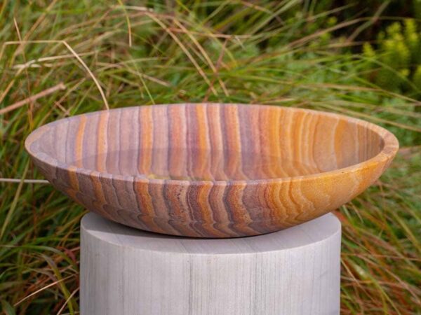 Rainbow Sandstone Bird Bath Bowl