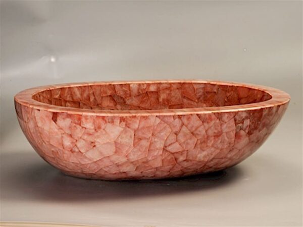 Red Rose Onyx Quartz Wash Basin