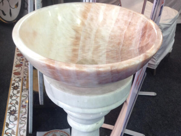 Wonder Pink Marble Wash Basin